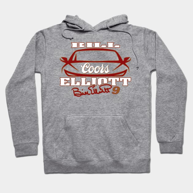 #9 Bill Elliott Fan Car Hoodie by Lifeline/BoneheadZ Apparel